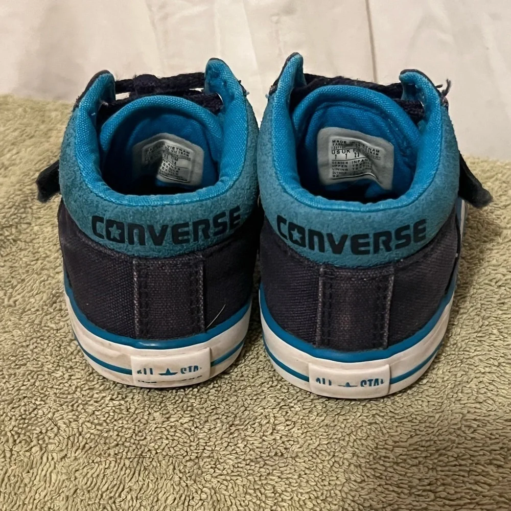Converse‎ All Star Blue Hi Top LaceUp Shoes Big Ligo Infant Sz 7